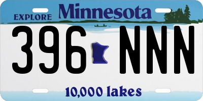 MN license plate 396NNN