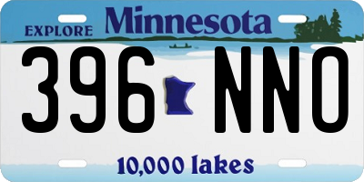 MN license plate 396NNO
