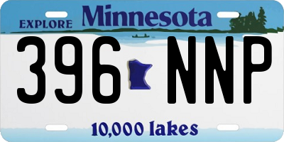 MN license plate 396NNP