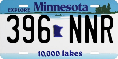 MN license plate 396NNR