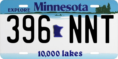 MN license plate 396NNT