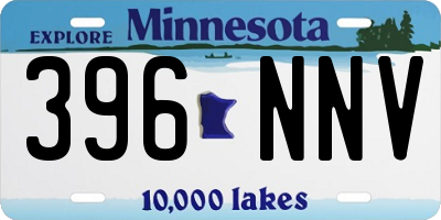 MN license plate 396NNV