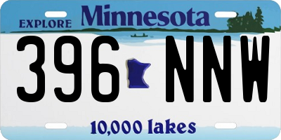 MN license plate 396NNW