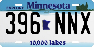 MN license plate 396NNX