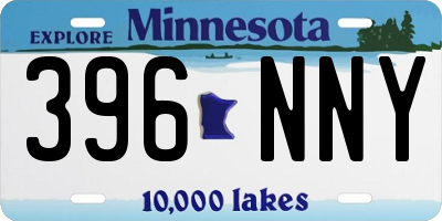 MN license plate 396NNY