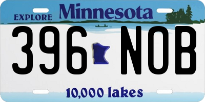 MN license plate 396NOB