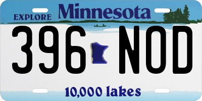 MN license plate 396NOD