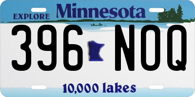 MN license plate 396NOQ