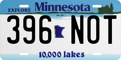 MN license plate 396NOT