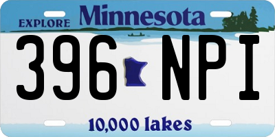 MN license plate 396NPI
