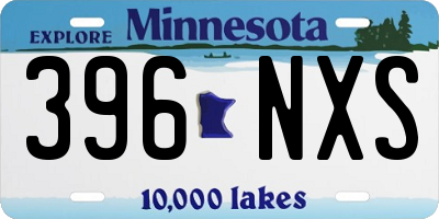 MN license plate 396NXS