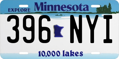 MN license plate 396NYI