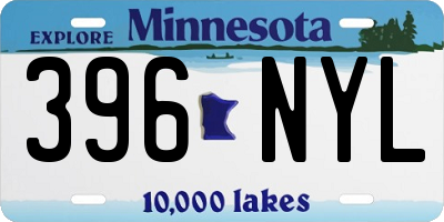 MN license plate 396NYL