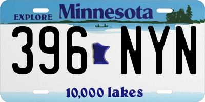 MN license plate 396NYN