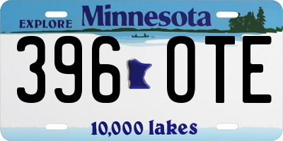 MN license plate 396OTE