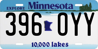 MN license plate 396OYY