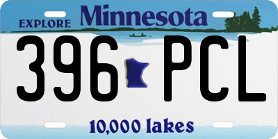 MN license plate 396PCL