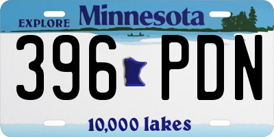 MN license plate 396PDN