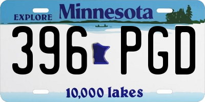 MN license plate 396PGD