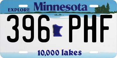 MN license plate 396PHF