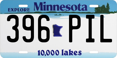 MN license plate 396PIL