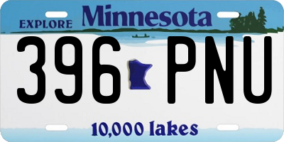 MN license plate 396PNU