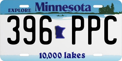 MN license plate 396PPC