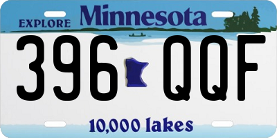 MN license plate 396QQF