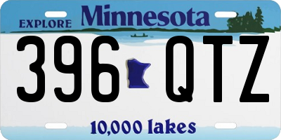 MN license plate 396QTZ