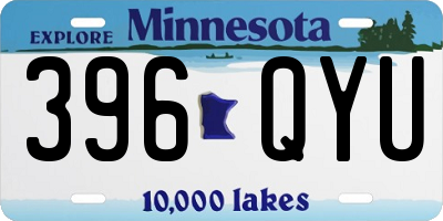 MN license plate 396QYU