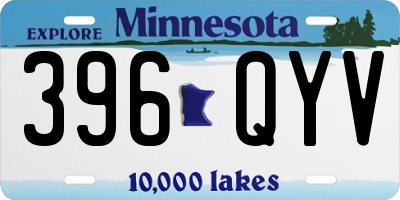 MN license plate 396QYV