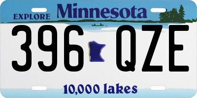 MN license plate 396QZE