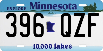 MN license plate 396QZF