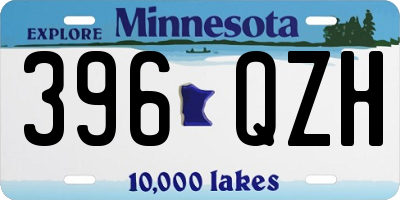MN license plate 396QZH