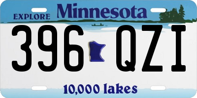 MN license plate 396QZI