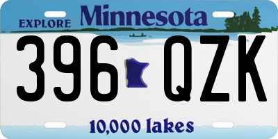 MN license plate 396QZK