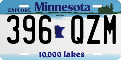 MN license plate 396QZM