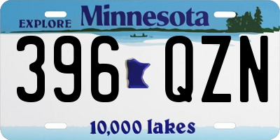 MN license plate 396QZN