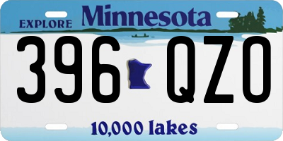 MN license plate 396QZO
