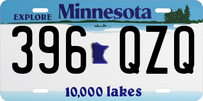 MN license plate 396QZQ