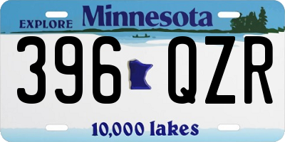 MN license plate 396QZR