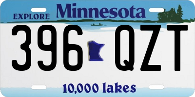 MN license plate 396QZT