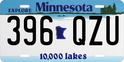 MN license plate 396QZU