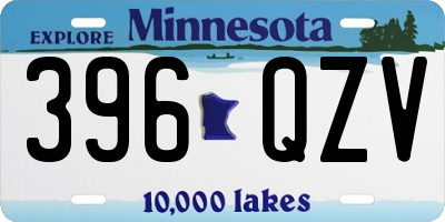 MN license plate 396QZV