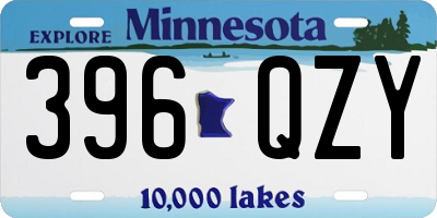 MN license plate 396QZY