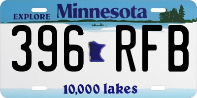 MN license plate 396RFB