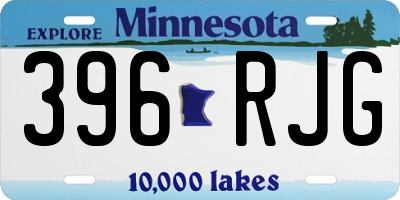 MN license plate 396RJG
