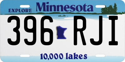 MN license plate 396RJI