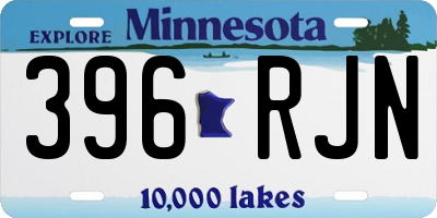 MN license plate 396RJN