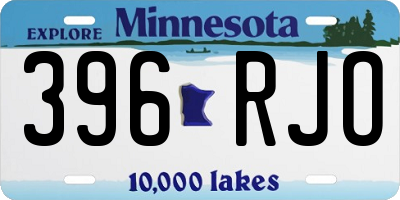 MN license plate 396RJO